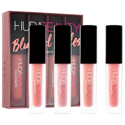 Shop Huda Beauty Liquid Matte Minis Blushed Nudes Edition 4 X 0.064 oz/ 1.9 ml