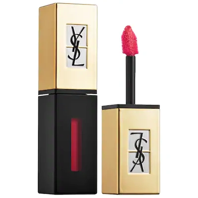 Shop Saint Laurent Glossy Stain Lip Color 206 Misty Pink 0.20 oz/ 6 ml