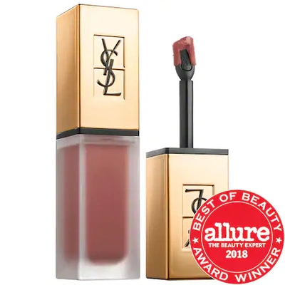 Shop Saint Laurent Tatouage Couture Liquid Matte Lip Stain 23 Singular Taupe .20 oz/ 6 ml