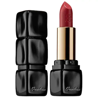 Shop Guerlain Kisskiss Creamy Satin Finish Lipstick Red Insolence 320 0.12 oz/ 3.4 G