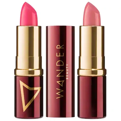 Shop Wander Beauty Wanderout Dual Lipsticks Jet Set (bright Pink)/ Vacay (petal Pink) 0.14 oz/ 4.08 G