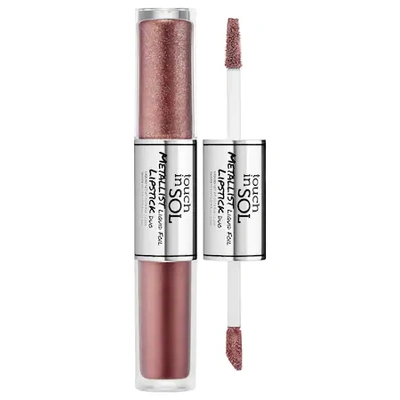 Shop Touch In Sol Metallist Liquid Foil Lipstick Duo Maria 0.084 oz/ 2.5 ml