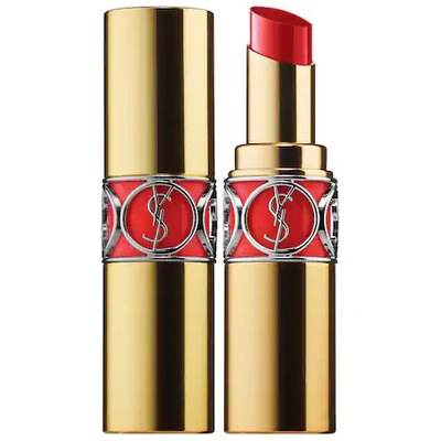 Shop Saint Laurent Rouge Volupté Shine Lipstick Balm 45 Rouge Tuxedo 0.11 oz/ 3.2 G
