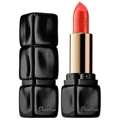 Shop Guerlain Kisskiss Creamy Satin Finish Lipstick Orange Fizz 345 0.12 oz/ 3.4 G