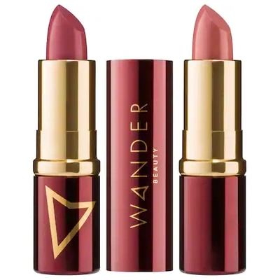 Shop Wander Beauty Wanderout Dual Lipsticks Miss Behave (caramel Rose)/ Girl Boss (mauvey Nude) 0.14 oz/ 4.08 G