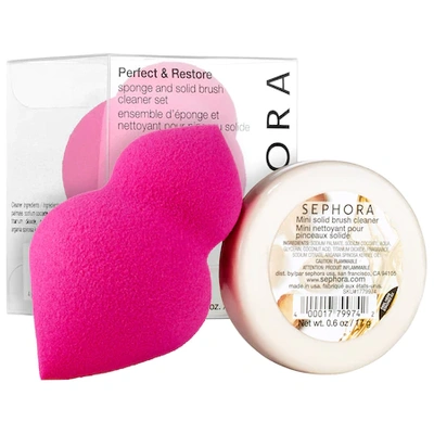 Shop Sephora Collection Perfect & Restore Sponge And Solid Brush Cleaner Set