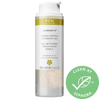 Shop Ren Clean Skincare Clarimatte(tm) T-zone Control Cleansing Gel 5.1 oz/ 150 ml