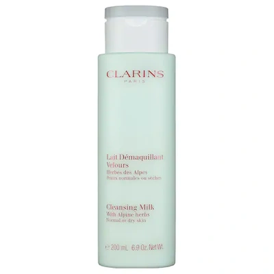 Shop Clarins Cleansing Milk With Alpine Herbs 6.9 oz/ 200 ml