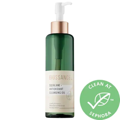 Shop Biossance Squalane + Antioxidant Makeup Removing Cleansing Oil 6.76 oz / 200 ml