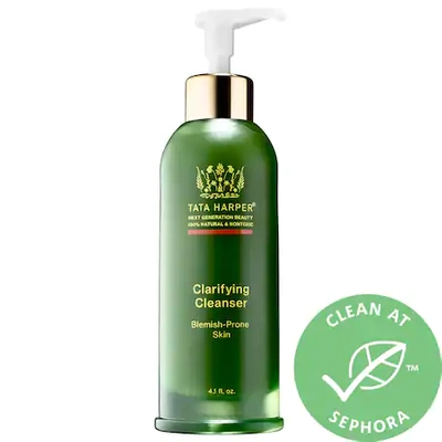 Shop Tata Harper Clarifying Pore & Oil Control Cleanser With Bha & Aha For Redness 4.1 oz/ 125 ml