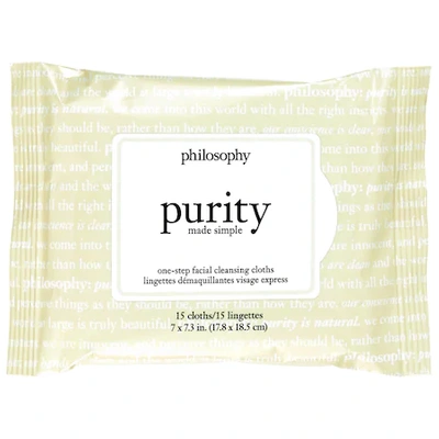 Shop Philosophy Purity Made Simple One-step Facial Cleansing Cloths 15 Cloths