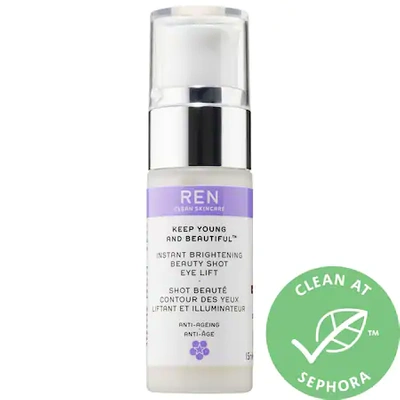 Shop Ren Clean Skincare Keep Young And Beautiful&trade; Instant Brightening Beauty Shot Eye Lift 0.5 oz/ 15 ml