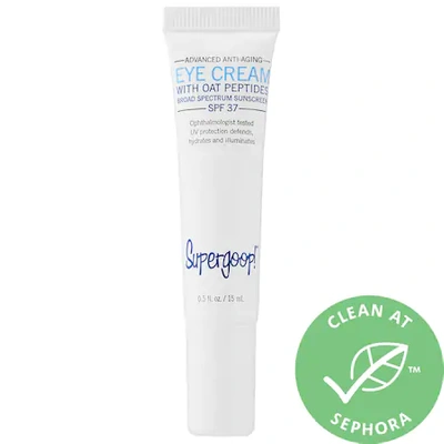 Shop Supergoop ! Advanced Anti-aging Eye Cream Broad Spectrum Sunscreen Spf 37 0.5 oz/ 15 ml