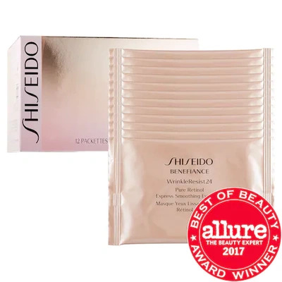 Shop Shiseido Benefiance Wrinkleresist24 Pure Retinol Express Smoothing Eye Mask 12 Packettes X 2 Sheets