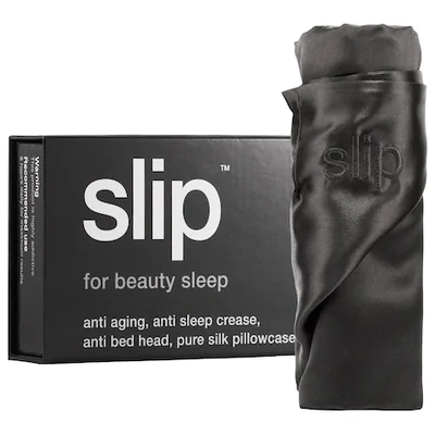 Shop Slip Silk Pillowcase - King Charcoal