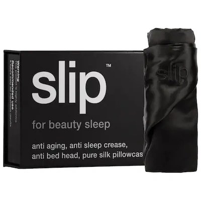 Shop Slip Silk Pillowcase - Standard/queen Black