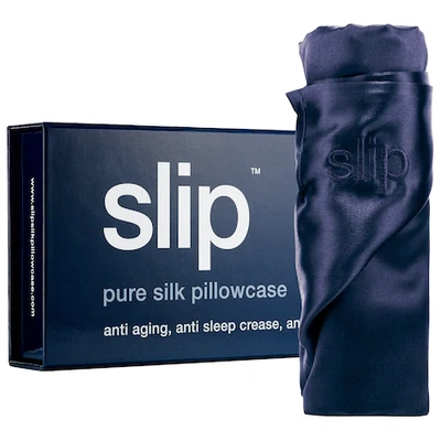 Shop Slip Silk Pillowcase - King Navy