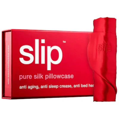 Shop Slip Silk Pillowcase - Standard/queen Red
