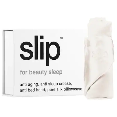 Slip Embroidered Silk Queen Pillowcase - White In White/off-white