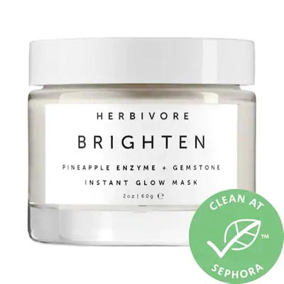 Shop Herbivore Brighten Pineapple Enzyme + Gemstone Instant Glow Mask 2 oz/ 60 ml
