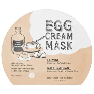 Shop Too Cool For School Egg Cream Mask Firming 1 Single-use Mask