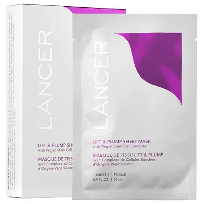 Shop Lancer Lift & Plump Sheet Mask With Vegan Stem Cell Complex 4 X 0.9 oz/ 27 ml Sheets