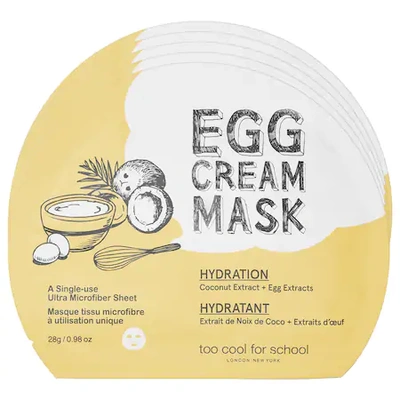 Shop Too Cool For School Egg Cream Mask Hydration 5 Single-use Masks