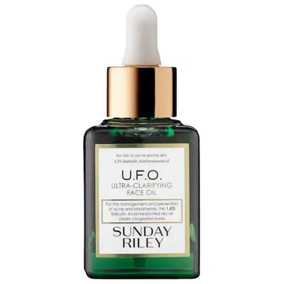 Shop Sunday Riley U. F.o. Salicylic Acid Bha Acne Treatment Face Oil 1.18 oz/ 35 ml