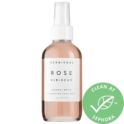 Shop Herbivore Rose Hibiscus Coconut Water Hydrating Face Mist 4 oz/ 118 ml