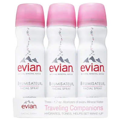 Shop Evian Brumisateur® Natural Mineral Water Facial Spray Travel Trio 3 X 1.7 oz/ 50.28 ml
