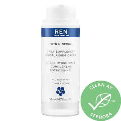 Shop Ren Clean Skincare Vita-mineral Daily Supplement Moisturising Cream 1.7 oz/ 50 ml