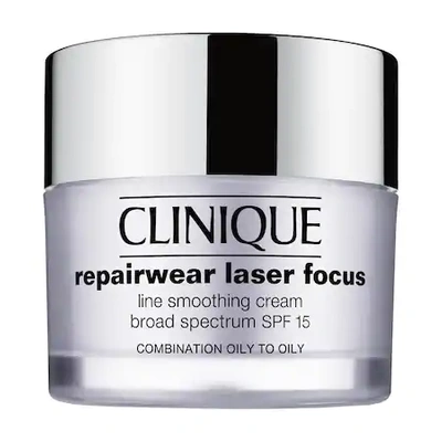 Shop Clinique Repairwear Laser Focus Line Smoothing Cream Broad Spectrum Spf 15 For Combination Oily To Oily Skin 