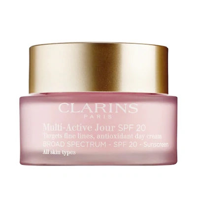 Shop Clarins Multi-active Anti-aging Day Moisturizer With Spf 20 For Glowing Skin 1.7 oz