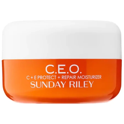 Shop Sunday Riley Mini C. E.o. Vitamin C Brightening Rich Hydration Moisturizer 0.5 oz/ 15 G