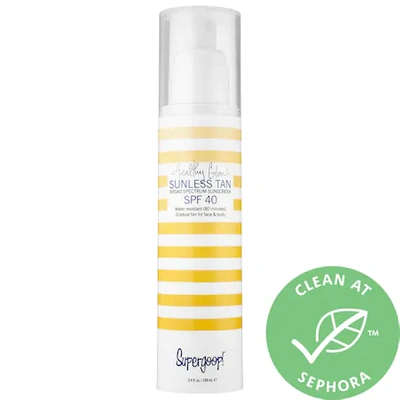 Shop Supergoop ! Healthy Glow Sunless Tan Broad Spectrum Suncreen Spf 40 3.4 oz/ 100 ml