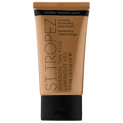 Shop St. Tropez Tanning Essentials Gradual Tan Plus Luminous Veil Everyday Illuminating Face Cream 1.6 oz/ 50 ml