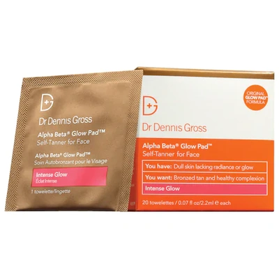Shop Dr. Dennis Gross Skincare Alpha Beta® Intense Glow Pad Self-tanner For Face 20 Wipes
