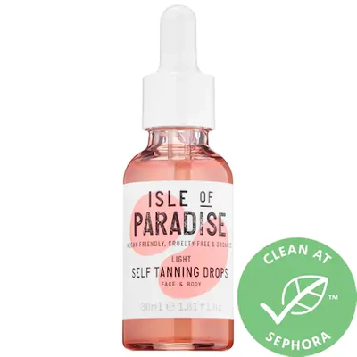 Shop Isle Of Paradise Self Tanning Natural Glow Face Drops Light 1.01 oz/ 30 ml