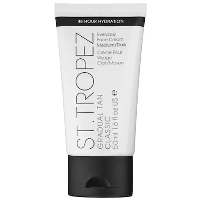 Shop St. Tropez Tanning Essentials Gradual Tan Classic Everyday Face Cream Medium/dark 1.6 oz