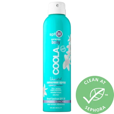 Shop Coola Sport Continuous Spray Spf 30 - Unscented 8 oz/ 236 ml
