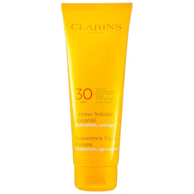 Shop Clarins Sunscreen Cream High Protection Spf 30 4.4 oz/ 150 ml