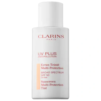 Shop Clarins Uv Plus Anti-pollution Sunscreen Multi-protection Tint Spf 50 Light 1.7 oz
