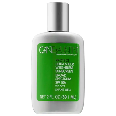 Shop Cane + Austin Protect Ultra Sheer Weightless Sunscreen Broad Spectrum Spf 50+ Uva/uvb 2 oz