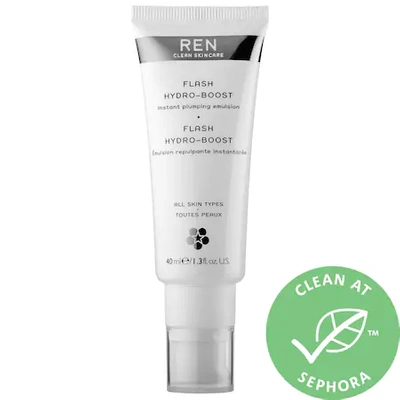 Shop Ren Clean Skincare Flash Hydro-boost Instant Plumping Emulsion 1.3 oz/ 38 ml