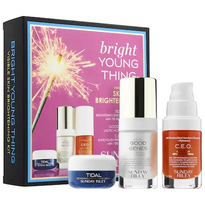 Shop Sunday Riley Bright Young Thing Visible Skin Brightening Kit