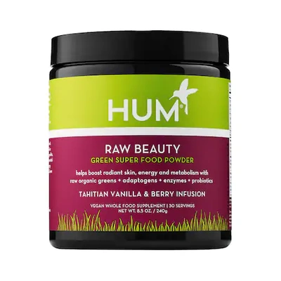 Shop Hum Nutrition Raw Beauty Skin & Energy Green Superfood Powder Vanilla Berry 8.5 oz/ 240 G