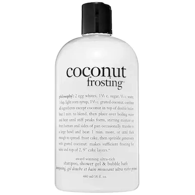Shop Philosophy Coconut Frosting Shampoo, Shower Gel & Bubble Bath 16 oz/ 480 ml