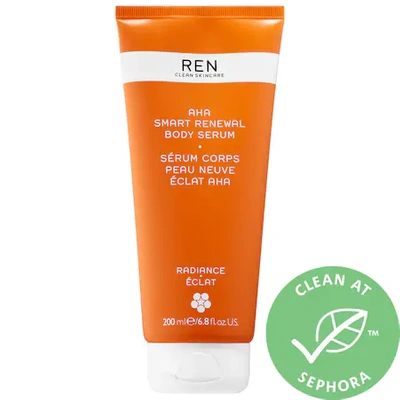 Shop Ren Clean Skincare Aha Smart Renewal Body Serum 6.8 oz/ 200 ml