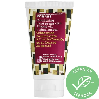 Shop Korres Nourishing Hand Cream With Almond Oil And Shea Butter 2.54oz