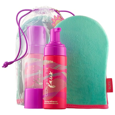 Shop Tarte Glow With The Faux Foaming Self-tanner With Mitt